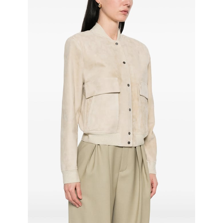 sheepskin bomber jacket by Selfnex