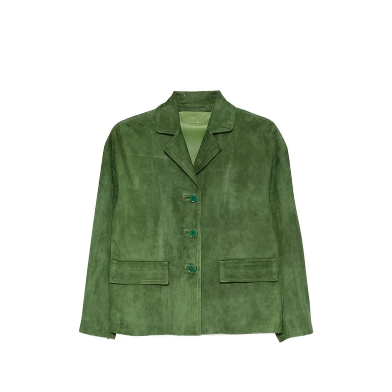 leather jacket green suede by Selfnex