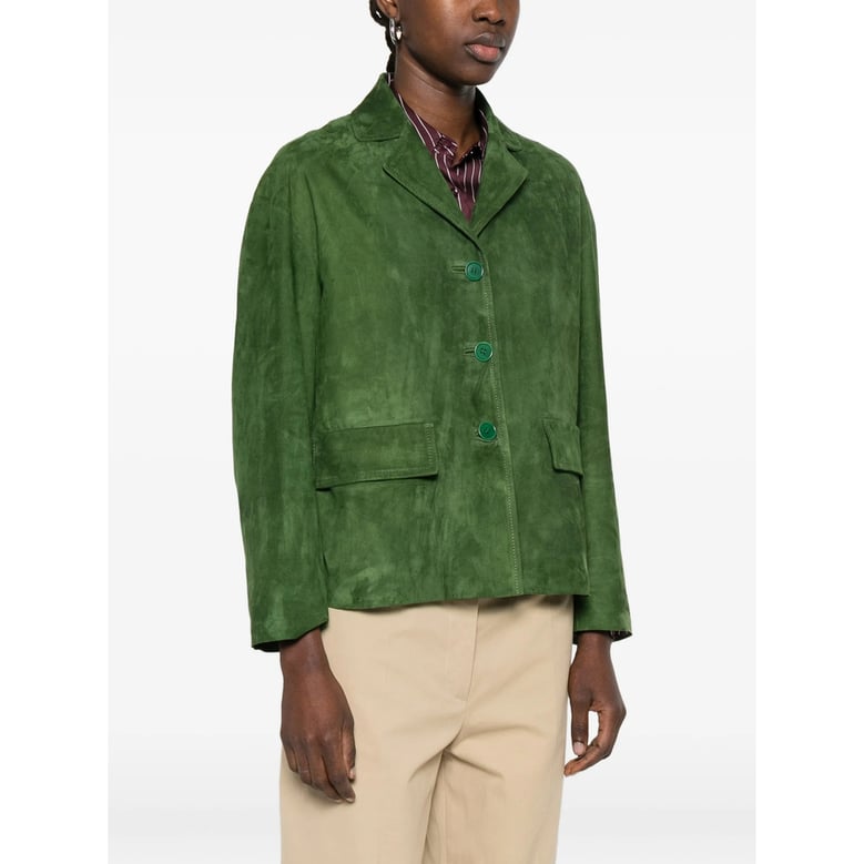 leather jacket green suede by Selfnex