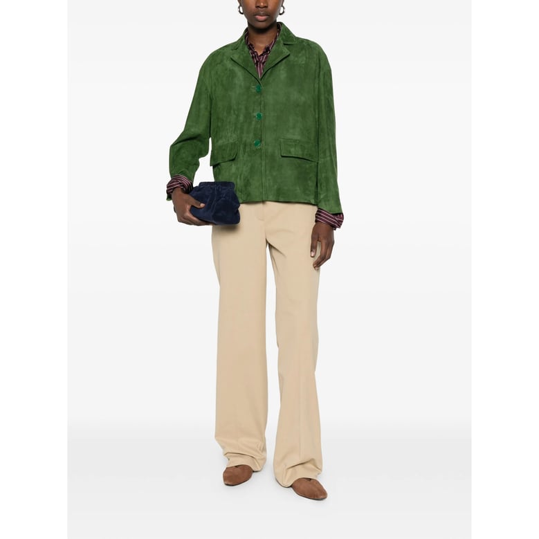 leather jacket green suede by Selfnex