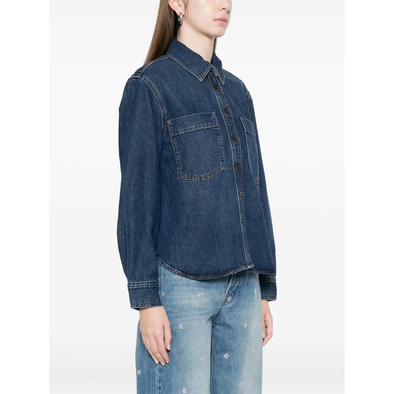shirt blue cotton-lyocell by Selfnex