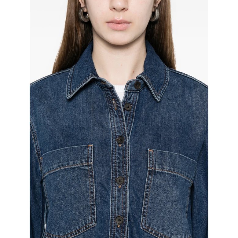 shirt blue cotton-lyocell by Selfnex