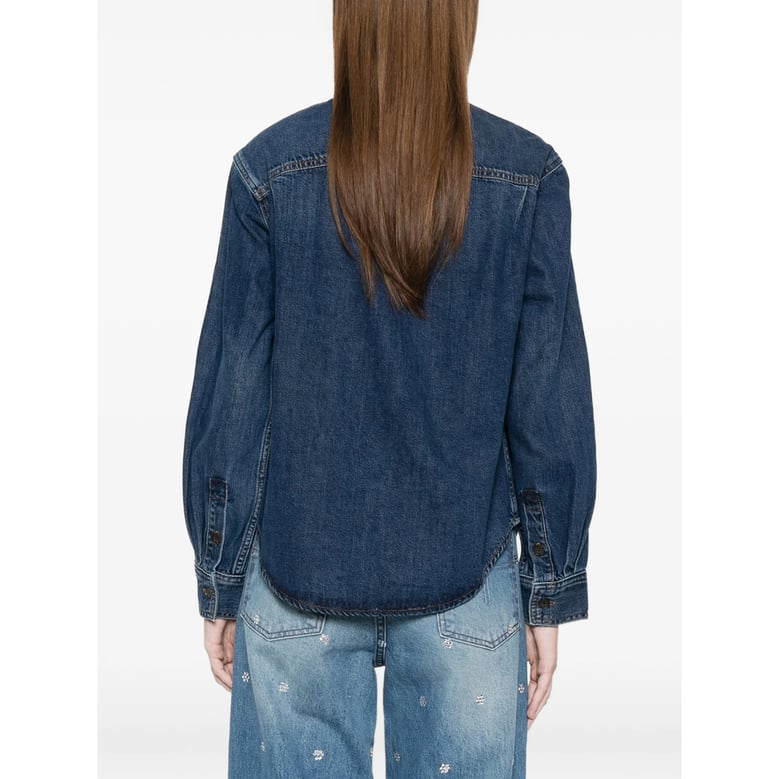 shirt blue cotton-lyocell by Selfnex