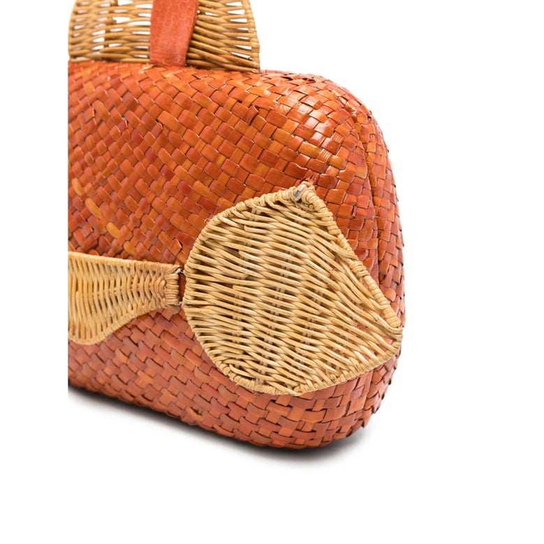 mini bag with fish detail and chain-link strap by Selfnex