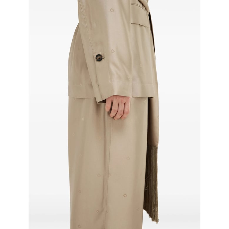 tailored jacket in silk, neutrals by Selfnex