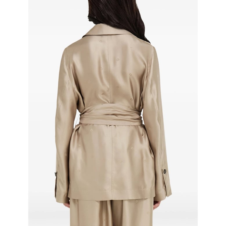 tailored jacket in silk, neutrals by Selfnex