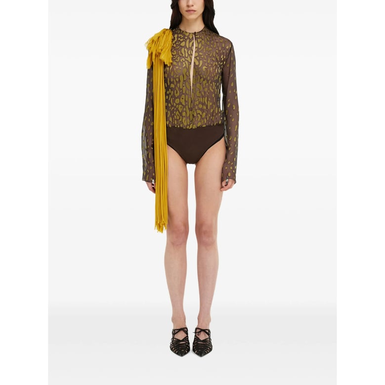 bodysuit silk brown/green by Selfnex