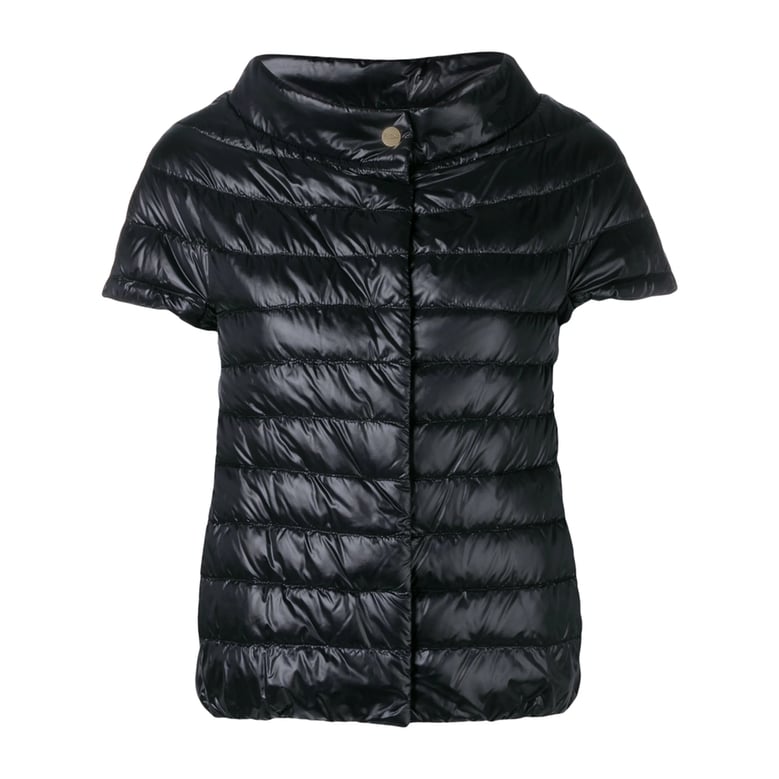 goose down black padded outerwear by Selfnex