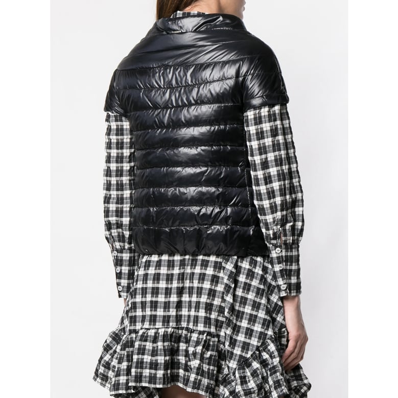 goose down black padded outerwear by Selfnex