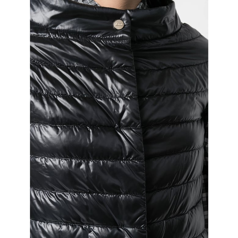 goose down black padded outerwear by Selfnex