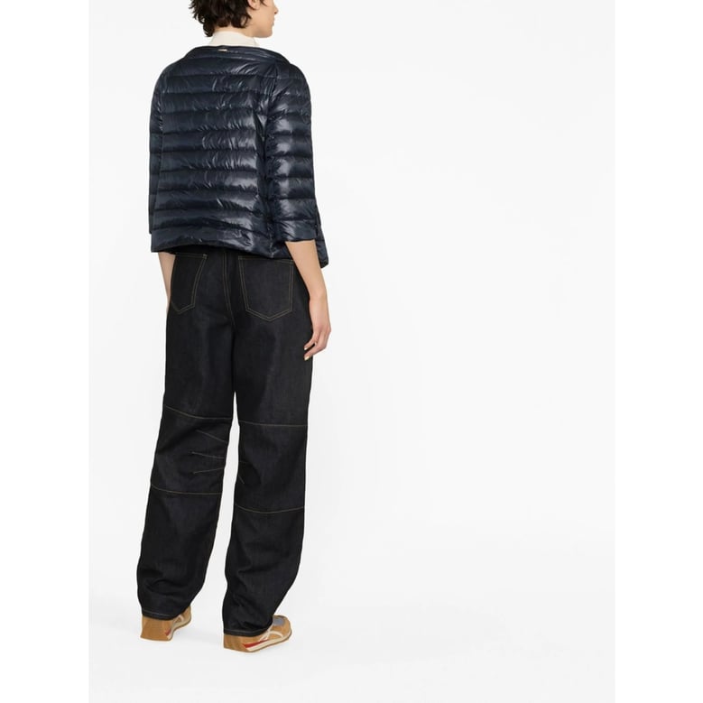 navy blue quilted outerwear by Selfnex