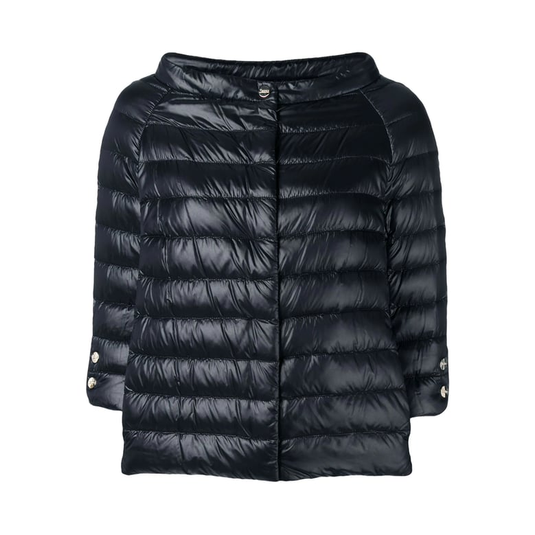puffer jacket feather down black by Selfnex
