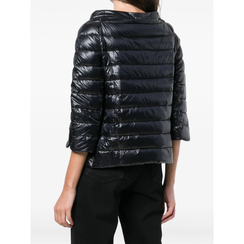 puffer jacket feather down black by Selfnex