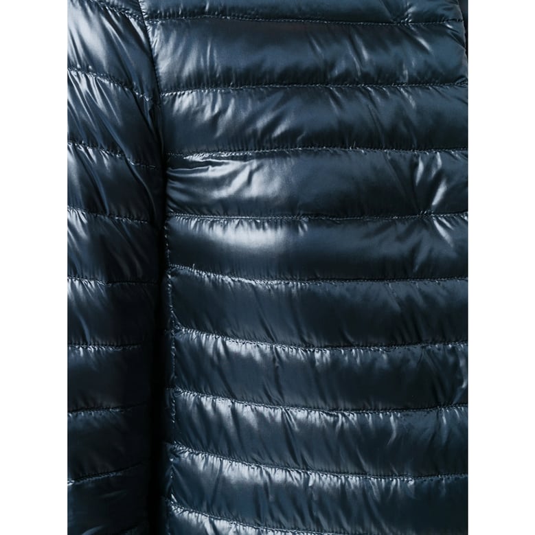 blue funnel neck padded jacket by Selfnex