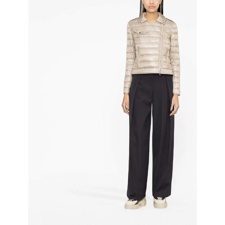 light beige down padded outerwear by Selfnex