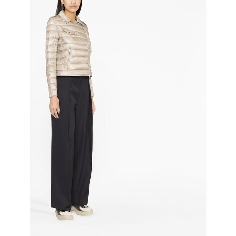light beige down padded outerwear by Selfnex