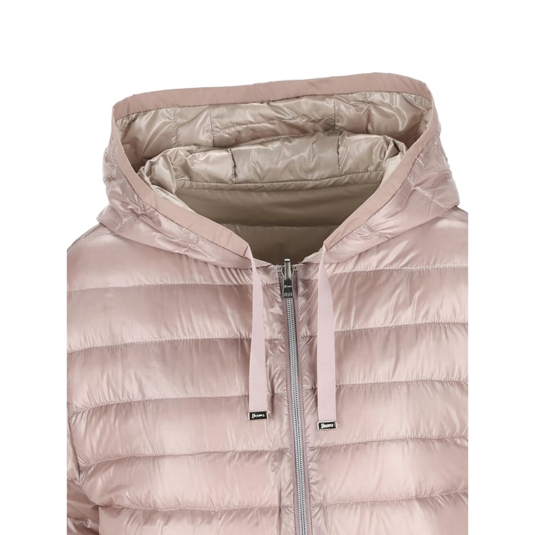 quilted hooded jacket pink by Selfnex