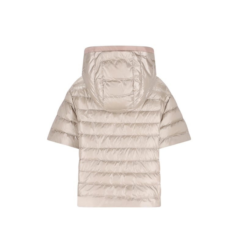 quilted hooded jacket pink by Selfnex