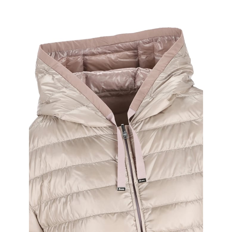 quilted hooded jacket pink by Selfnex