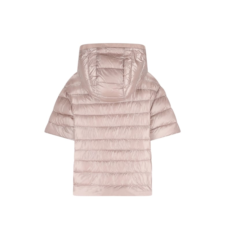 quilted hooded jacket pink by Selfnex