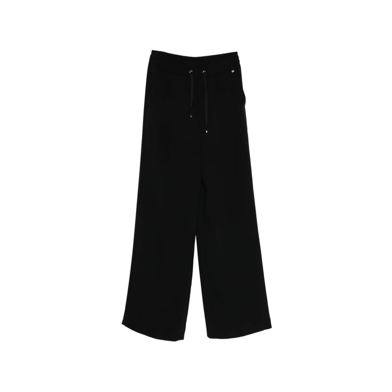 black drawstring trousers by Selfnex