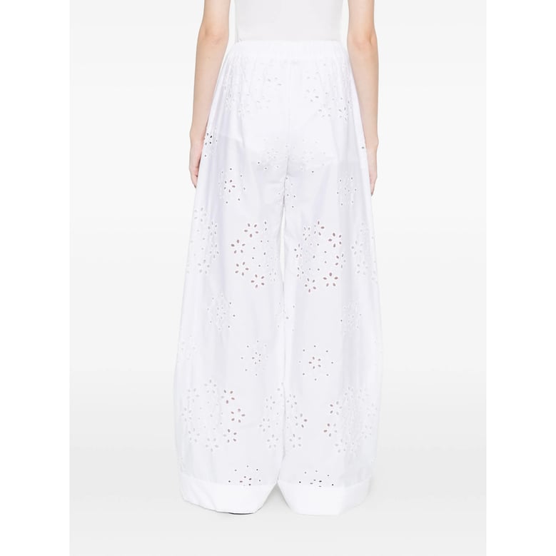 trousers wide-leg white by Selfnex