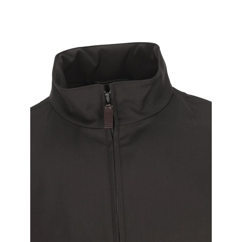 brown zip-fastening bomber jacket by Selfnex