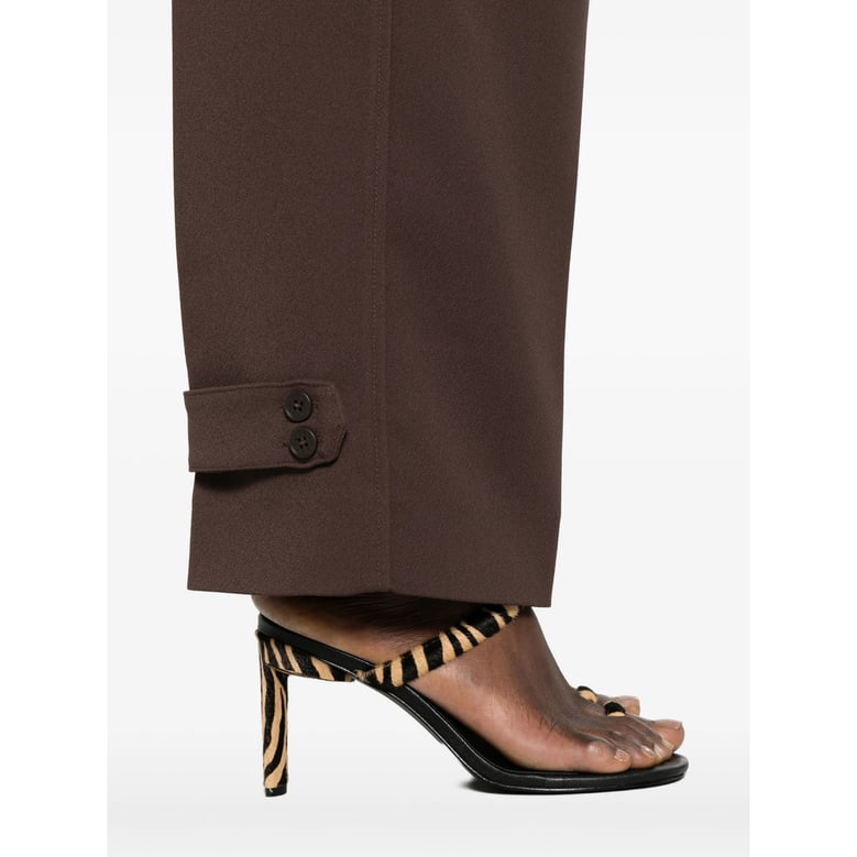 button detail pleated trousers by Selfnex