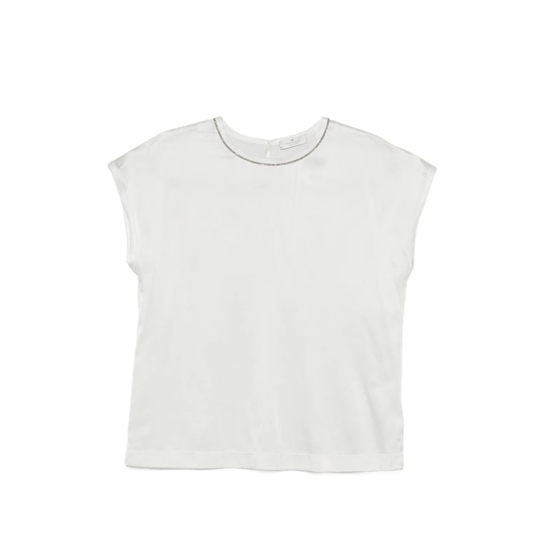 round neck silk sweater by Selfnex