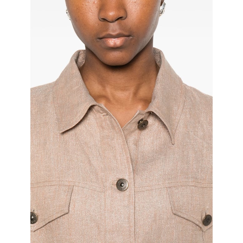 beige waistcoat with button fastening by Selfnex