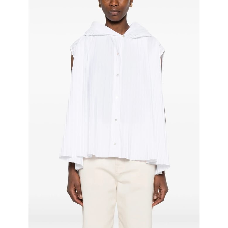 shirt white cotton blend by Selfnex