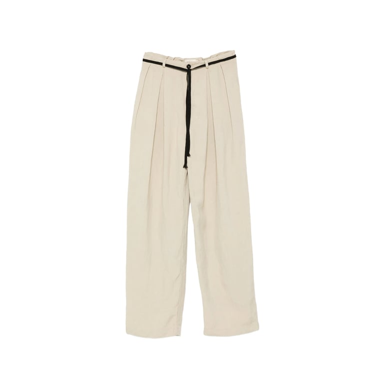 high-waisted wide-leg trousers neutrals by Selfnex