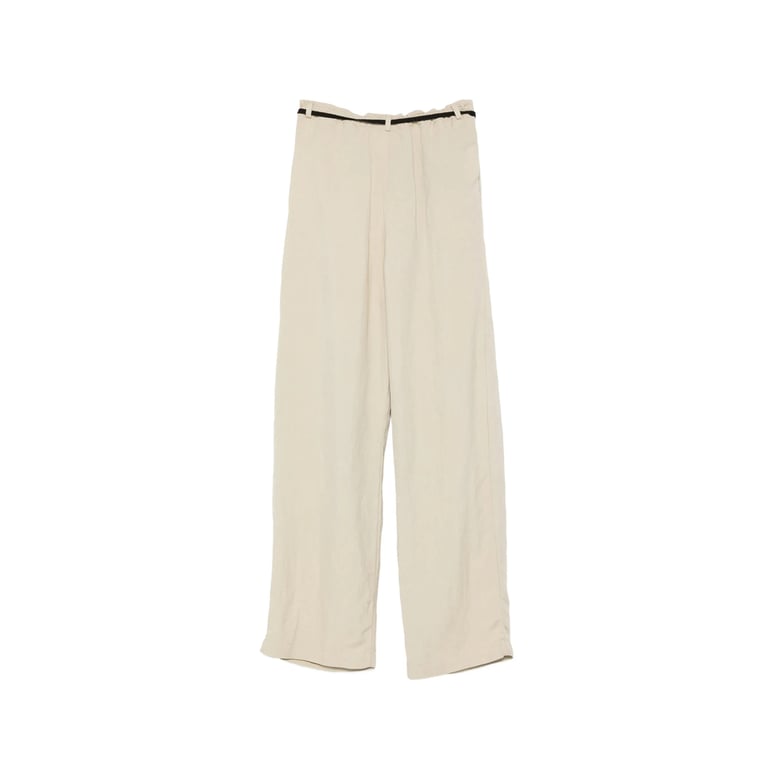 high-waisted wide-leg trousers neutrals by Selfnex