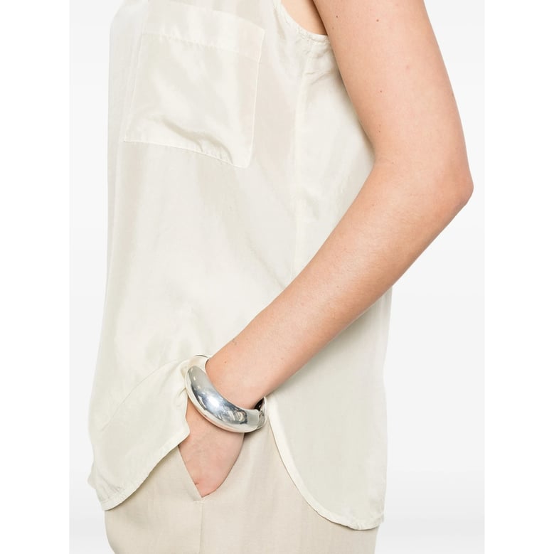 top in silk — neutrals by Selfnex