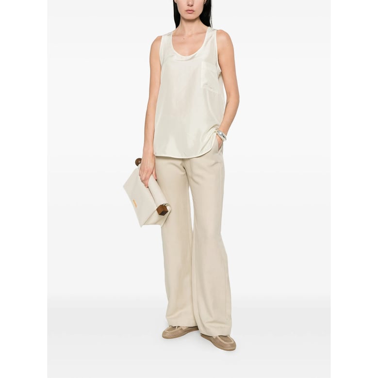 top in silk — neutrals by Selfnex