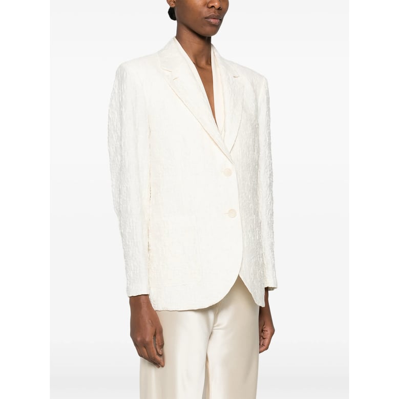jacket with textured effect and notched lapels by Selfnex