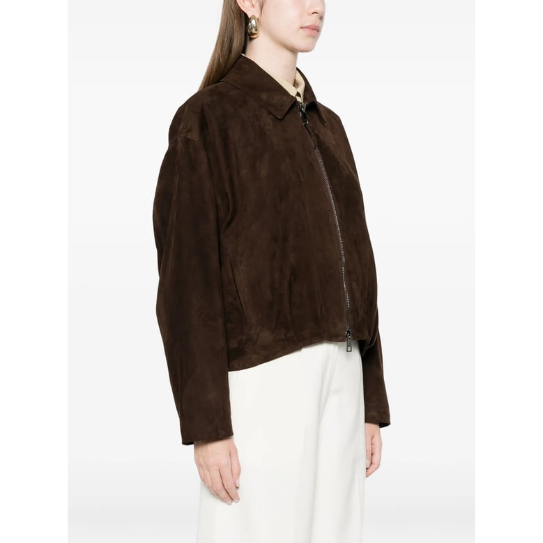 jacket cropped suede brown by Selfnex