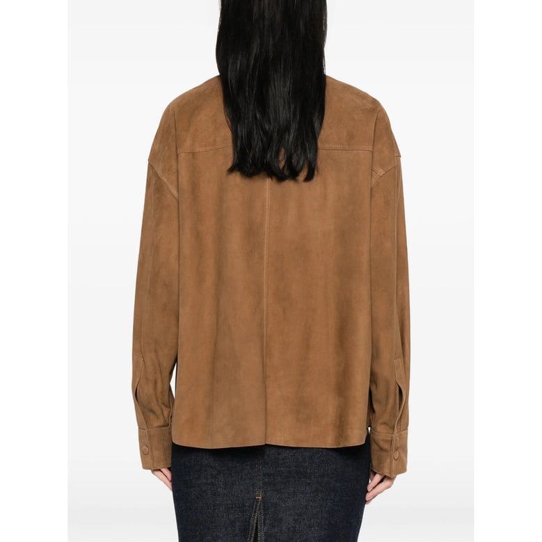 shirt hazelnut brown leather by Selfnex