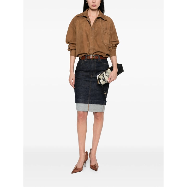 shirt hazelnut brown leather by Selfnex