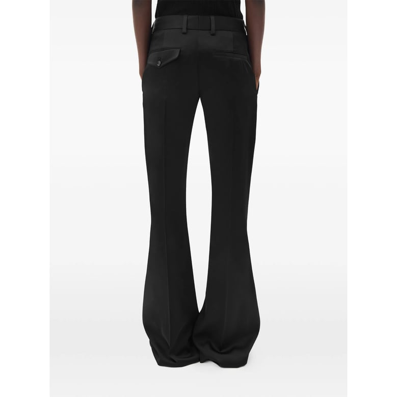flared trousers black satin by Selfnex