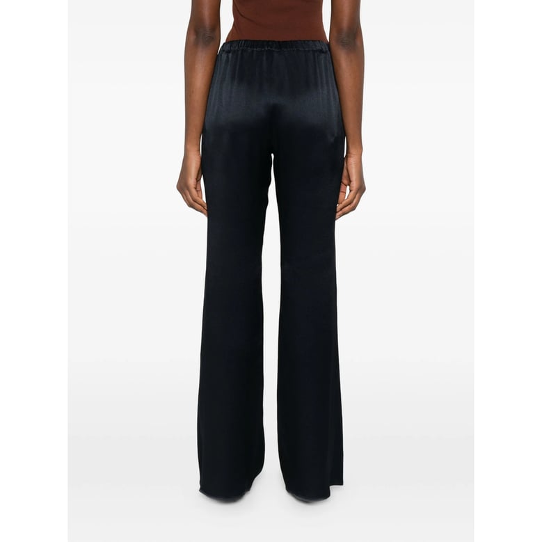 navy blue wide leg trousers by Selfnex
