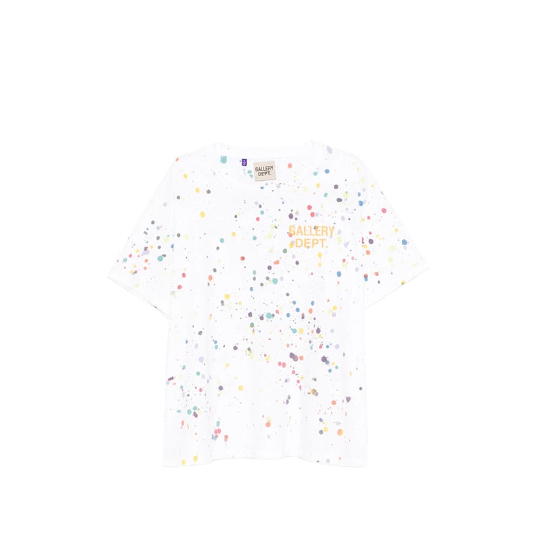 white splatter print t-shirt by Selfnex