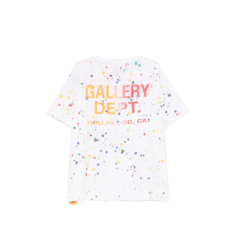 white splatter print t-shirt by Selfnex