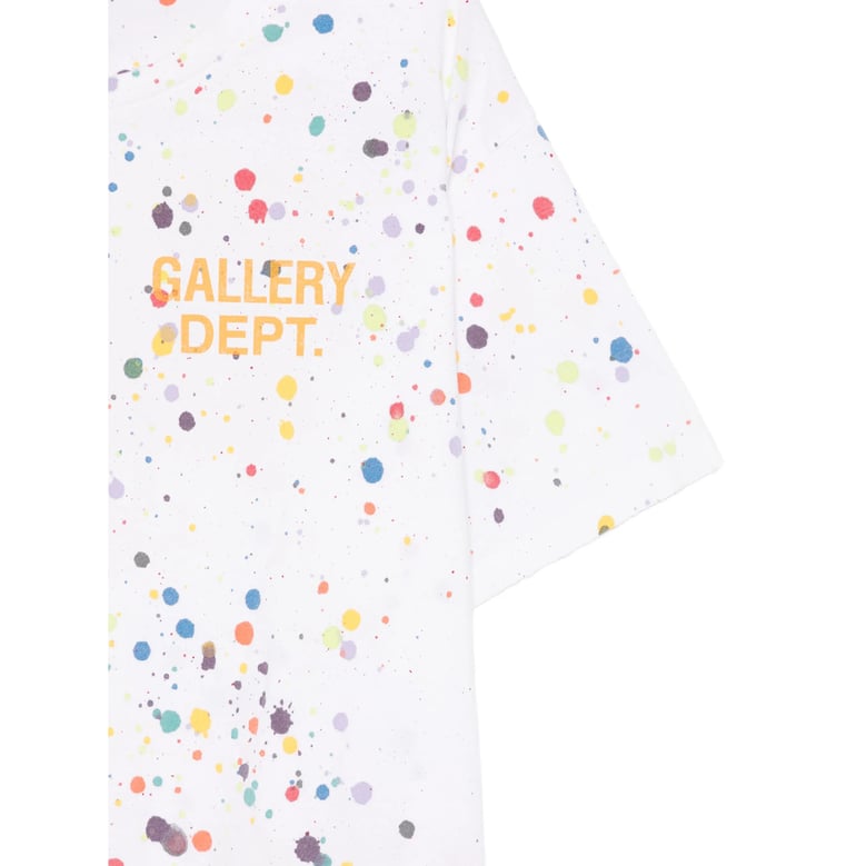 white splatter print t-shirt by Selfnex