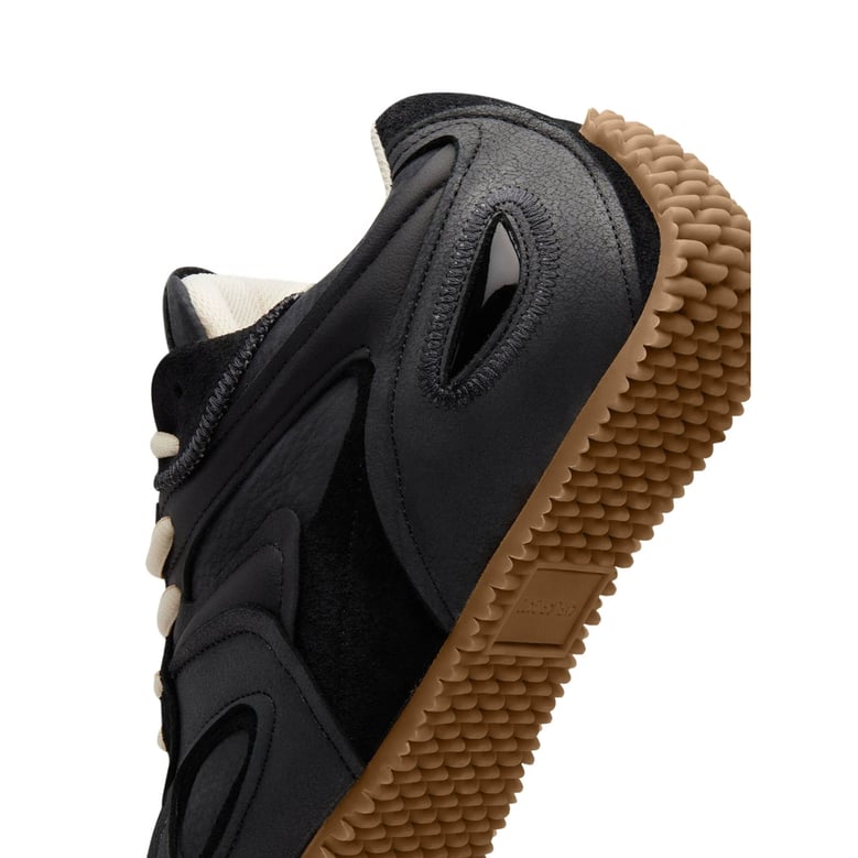 black leather and suede sneakers by Selfnex