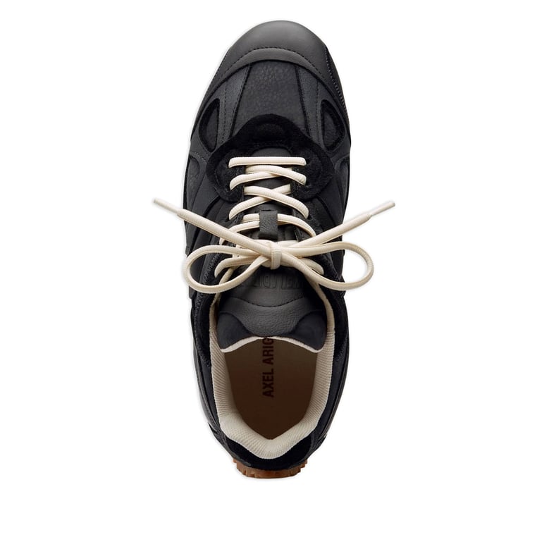 black leather and suede sneakers by Selfnex