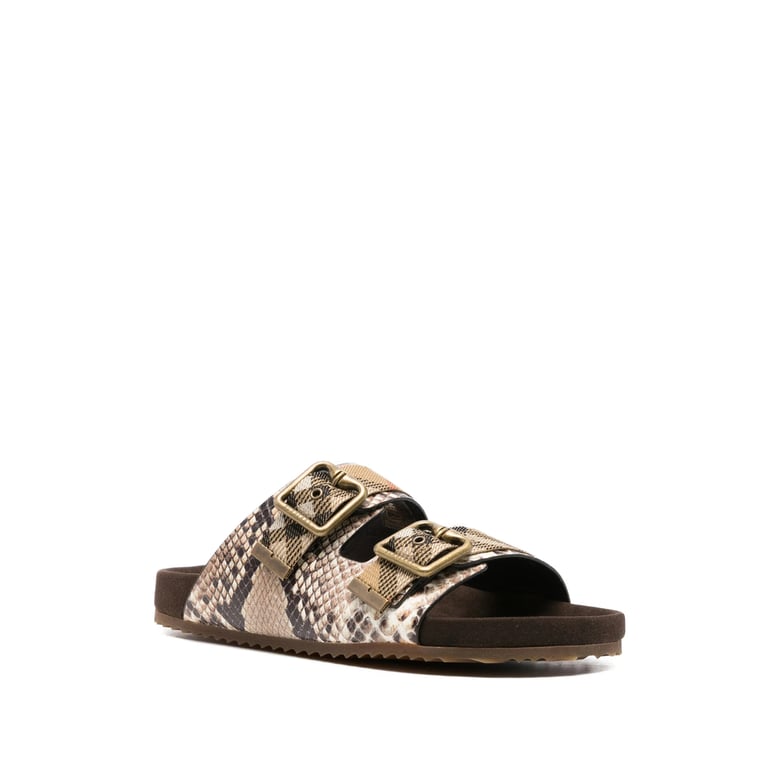 sandals urchin python-print leather by Selfnex