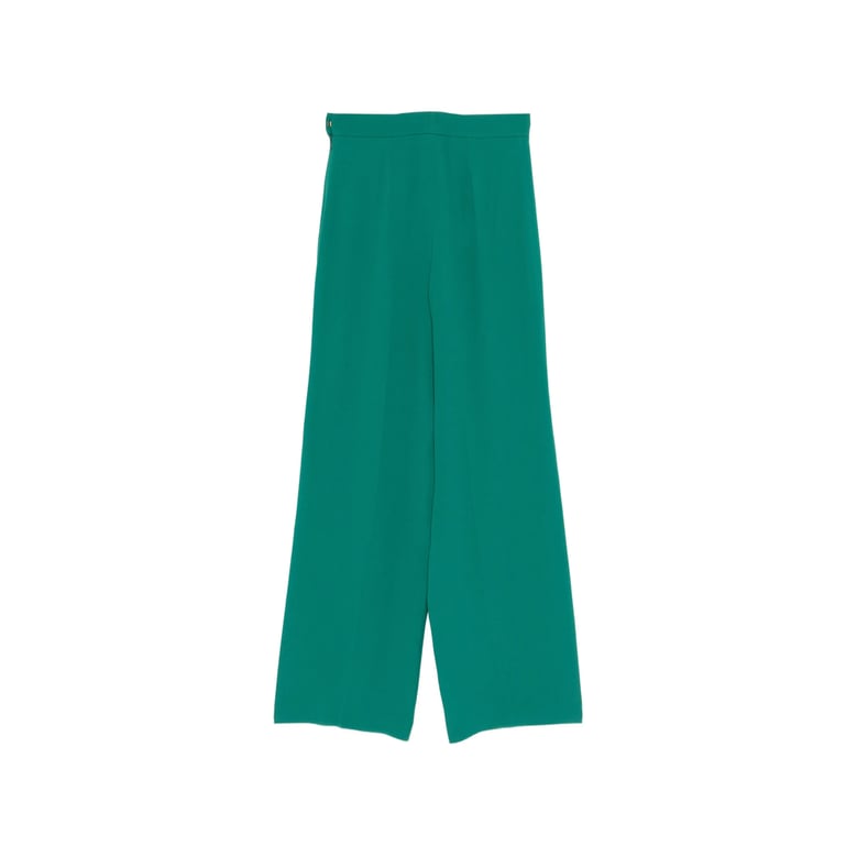 trousers wide-leg pleated green by Selfnex