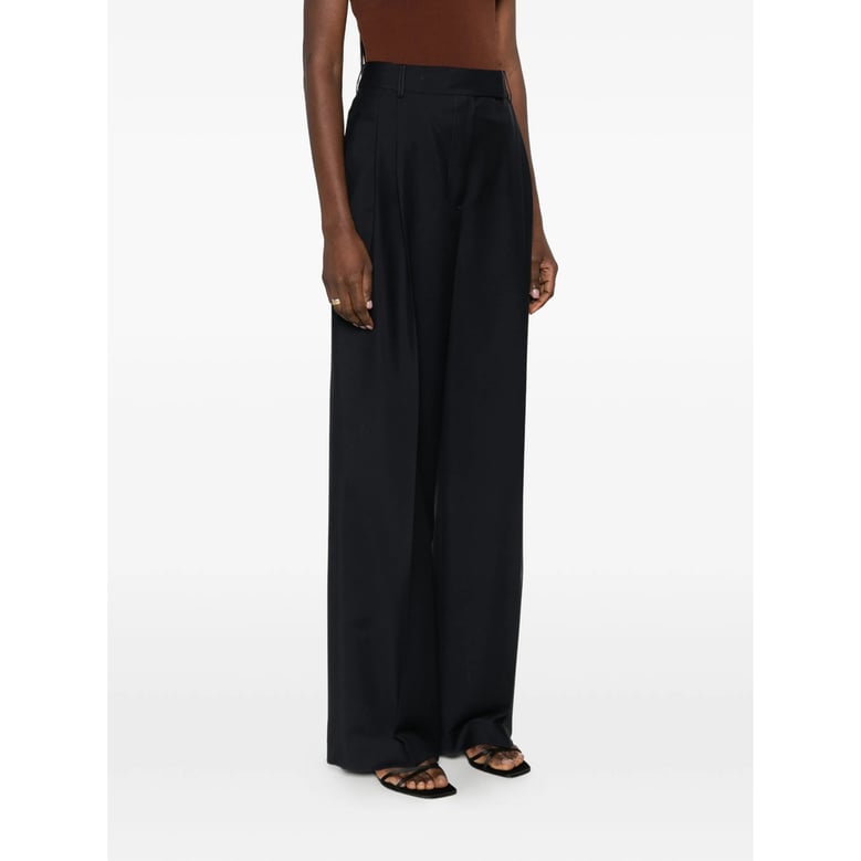 front pleats trousers with belt loops by Selfnex