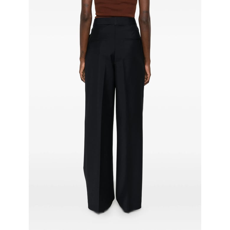 front pleats trousers with belt loops by Selfnex